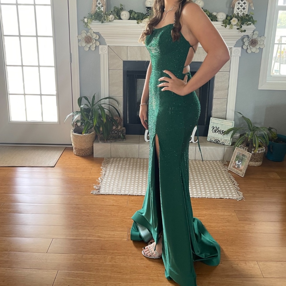 All The Rage Green Prom Dress - Picture 2 of 3